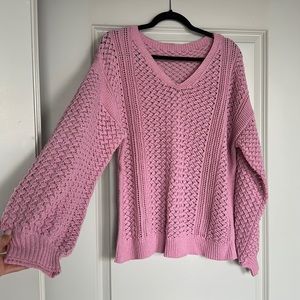 Pink v neck sweater